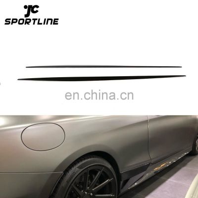 S-Class C217 Carbon Fiber Side Skirts Molding Trim for Mercedes Benz S500 S550 Sport Coupe 14-18