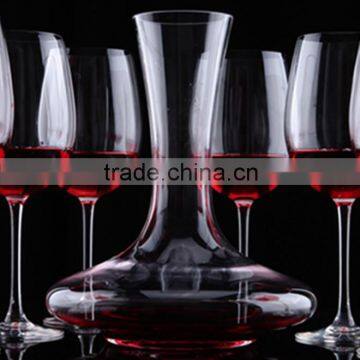 Hand Made Mouth Blown Transparent Crystal Glass Wine Decanter With Wine Glass Set Quality Choice photo-2