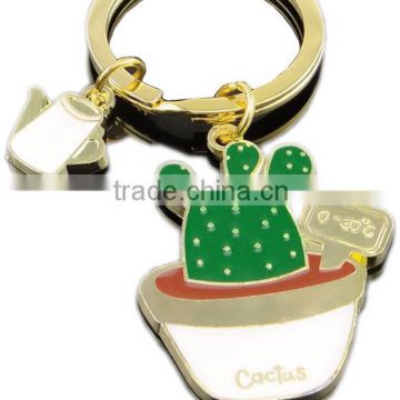 hot selling mini cactus keychain cactus plant keychain