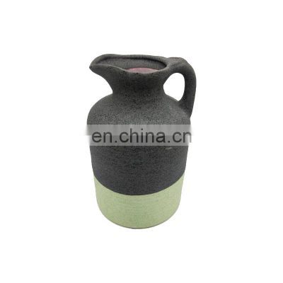 matte grey small ceramic porcelain stoneware ceramic flower vase for home decor