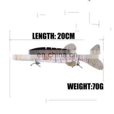 4 Colors 20cm 70g Hot Sale Cheap Hard Plastic Multi-Joint Minnow for Freshwater Saltwater photo-3