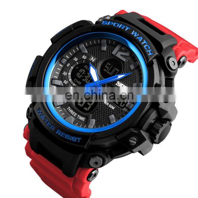 Custom watch Skmei 1343 waterproof sports watch brand digital men wristwatches stainless steel back