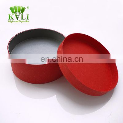 Custom red color printed big round boxes wholesale gift packaging storage box with logo