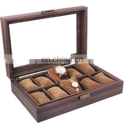 custom classic black pu leather watch box packaging