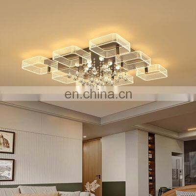 Factory Direct Luxury Decoration Acrylic Indoor Living Room Modern LED 36 54 108 128 W Ceiling Light photo-4