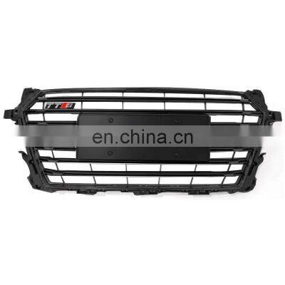 Auto front bumper grille for Audi TT center pure black grill for TTRS TTS style 2015 2016 2017 2018