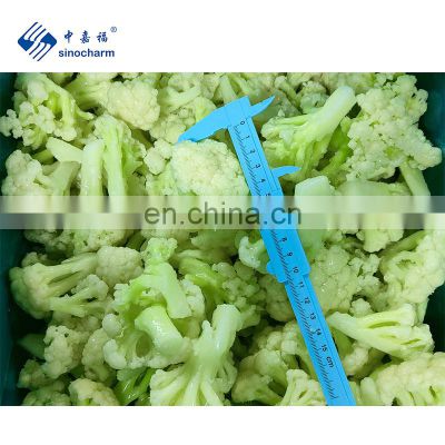 Sinocharm Fresh Frozen White Broccoli IQF bulk Cauliflower For Sale