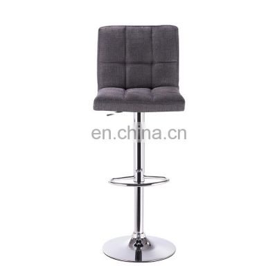 Black Upholstered Chrome Bar Stool High Chair CL - 3232 - 1