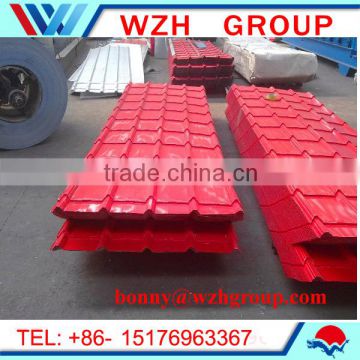 0.24-0.6mm Glazed color steel sheet with ridge tile and accessories