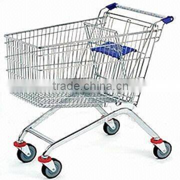 European shopping cart/trolley in supermarket/store/grocery