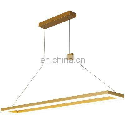 Modern LED Pendant Lights Indoor Wood Hanging Lamps For Loft Dining Table Nordic Restaurant Rectangle Chandelier Office Bar