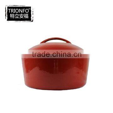 Trionfo cast iron red enameled casserole pot