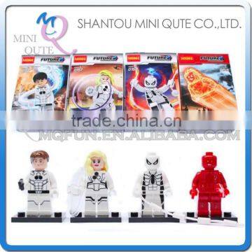 Mini Qute DECOOL 4pcs/set Marvel Avenger Fantastic Four The Thing building block action figure educational toy NO.0156-0159