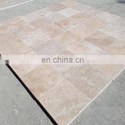 Customized Premium Good Quality Classic Travertine Pattern Set cut to size tiles Filled and Honed Tumbled edge Made in Turkey