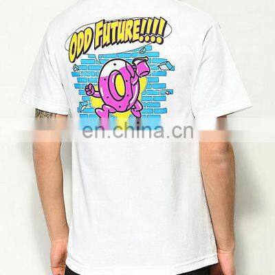 Custom Design Print White Cotton T Shirts Men White Tee-shirt photo-5