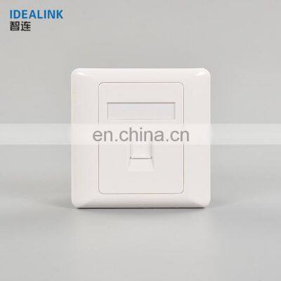 Factory Wholesale Telecommunication Ethernet Cable 1 Port Network Face Plate