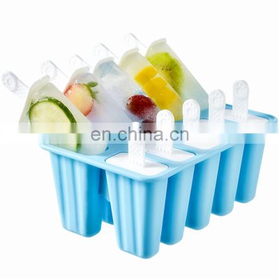 Reusable Silicone Popsicle Molds 10/12 Pieces Popsicle Models Home Ice Cream DIY Tools Easy Release Ice Pop Maker