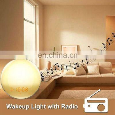 Modern Sunrise Musical Bedside Radio Alarm Clock With USB Ports Charger photo-4