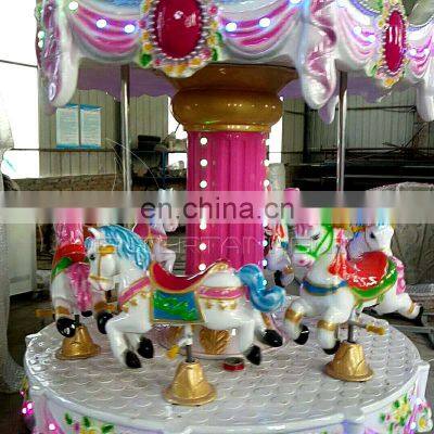 Outdoor 6 Seats Amusement Park Mini Fairground Horses Rides Small Carousel Horses Rides for Sale photo-3