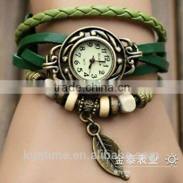 New Arrival Retro Leather Bracelet Wrist Watchs for Women&Girls photo-2