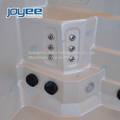 JOYEE Factory Fiberglass Acrylic Pool Swim Massage Spa Hot Tub 3 Person Exercise Swimming Pool For Sale photo-5