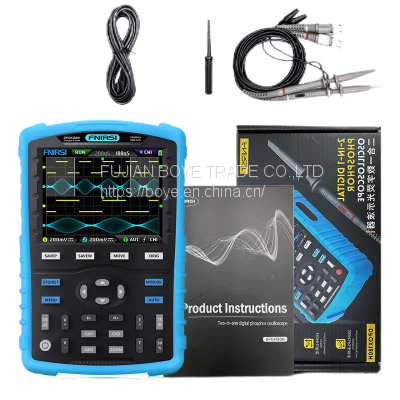FNIRSI DPOX180H Handheld Phosphor Digital Oscilloscope 180MHz -3DB 50000wfms/s Dual Channel 20Mhz Signal Generator ZOOM XY FFT