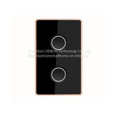 New Arrival Curved Glass Touch Panel Switch ZigBee Aluminum Frame Tuya Smart Home Light Wall Switch photo-4