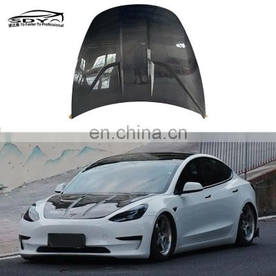 Model 3 IMP Style High Quality Carbon Fiber Engine Hood Engine Bonnet For Tesla Model 3