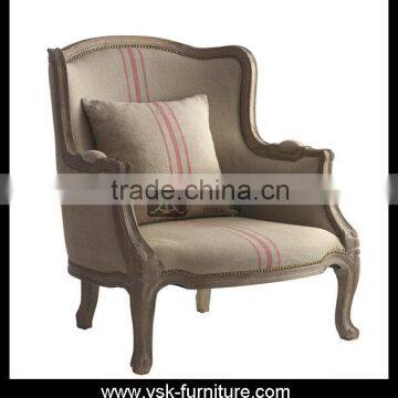 AC-095 Antique European Style Used Single Sofa