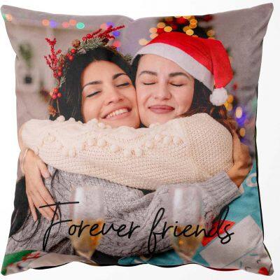 Custom Pillow with Picture & Text, Two-Sides Velvet Customized Photo Pillowcase, 16