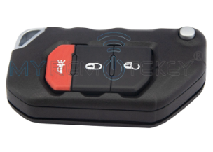 FCC OHT1130261 Keyless / Proximity Smart Flip Key 3 Button 433mhz 4A Chip for 2018-2021 Jeep Wrangler Gladiator P/N 68416782AA photo-3