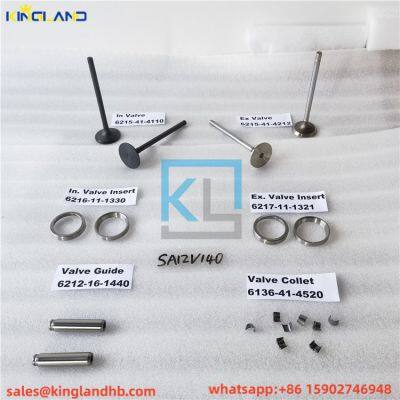 Pe?as de motor 12V140 Válvula de admiss?o e exaust?o 6215-41-4110&6215-41-4212 compatíveis com Komatsu
