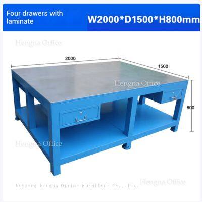 Machinist Workbench-MWB218 |Professional 16mm Solid Steel Surface Heavy Load Mold Maintenance Table with Leveling Feet-China Supplier Hengna