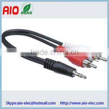 3.5mm Stereo Mini Plug to Dual 2-RCA plugs audio Adapter Cable - 6 in.Change the Connector Type