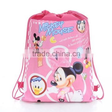 Environmental Cartoon Non-woven Bags Drawstring Backpack