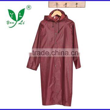 rain coat,long hooded raincoat pvc poncho hot product