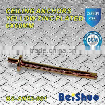 BS-AN05-001 ceiling anchor yellow zinc plated