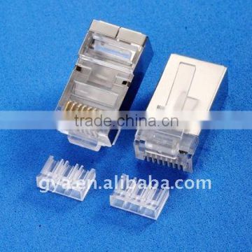 Cat6 FTP modular plug shielded with loading bar