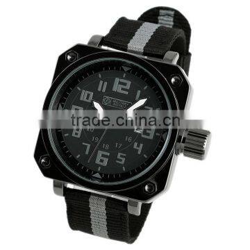MR074 Mens Military Royal Square Black Nylon Strap Quartz Watch Custom Men Watch photo-3