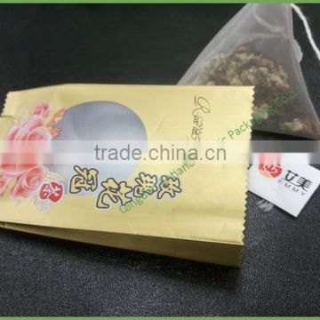 Custom printed side gusset aluminum foil Sachet tea bag / empty tea bag