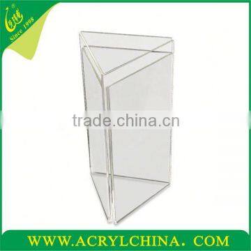 Wholesale Acrylic A5 3 sided menu holder or plastic clear menu holder double