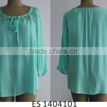 Ladies elegant lace tops blouses