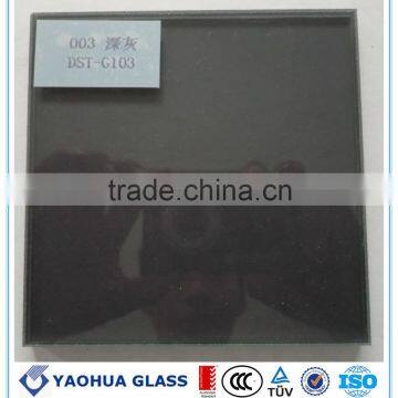 wholesale commercial building glass dark grey laminated glass