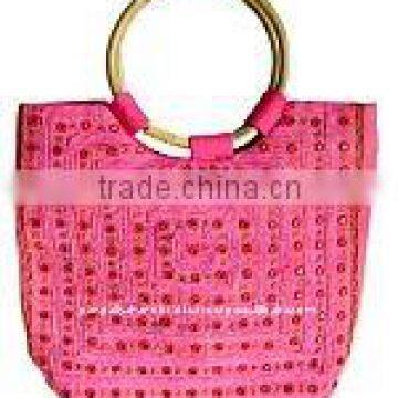 Mirror work Ladies indian Tote Hand bag,Ladies Purses