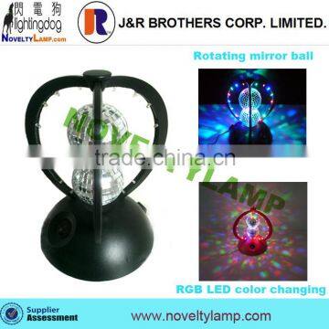 Holiday party LED color changing Twins Mirror Disco Ball Light