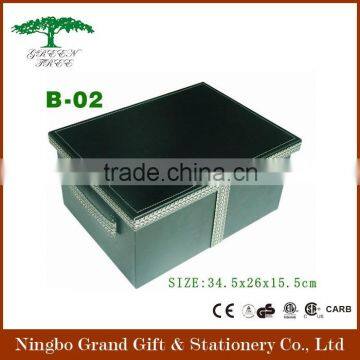Multipurpose Handmade High Quality PU Leather Storage Box photo-2