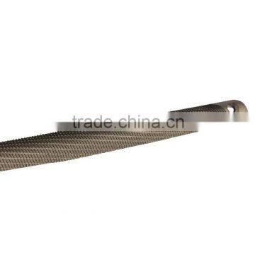 Double hole oblique teeth hollow aluminum semicircle file