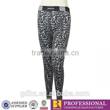 Accept custom designs leggings with leopard jacquard custom leggings