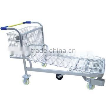 High Quality Five Wheels metal Warehouse trolley