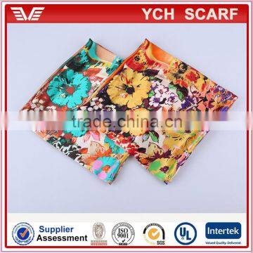 Digital Print Custom Desgin 100% Cotton Square Scarf photo-3